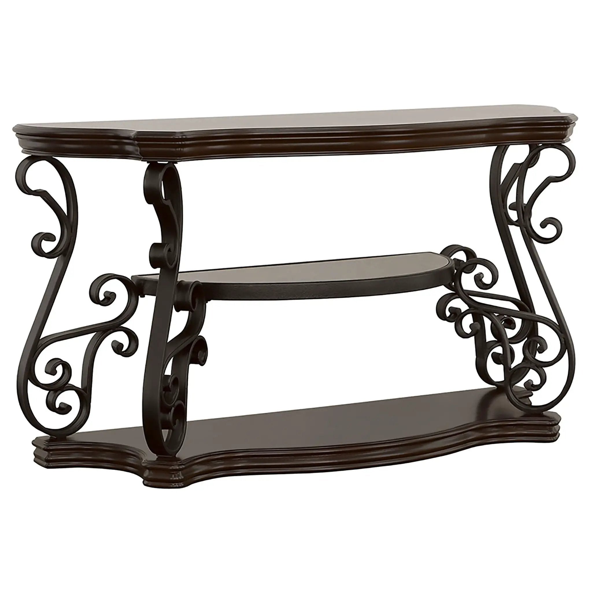 Gretta - Merlot 2 Shelf Sofa Console Table - Brown by HouseOfZazla