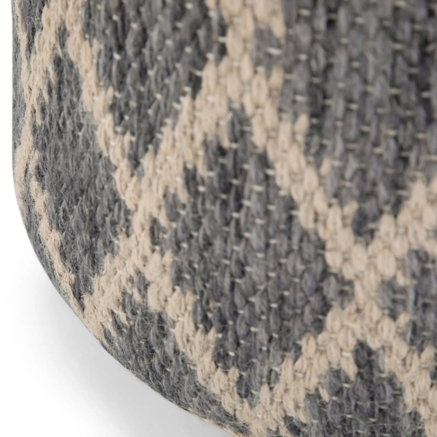 Edgeley - Handcrafted Round Pouf by HouseOfZazla
