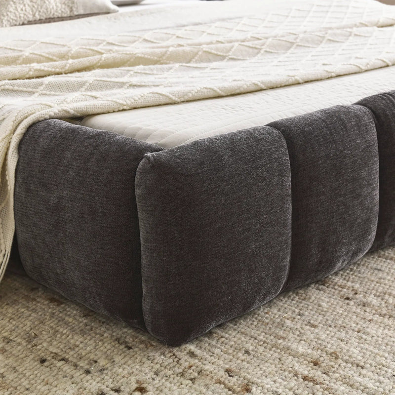 Modern Platform Bed Frame With Thick Fabric by Unique Piece Furniture