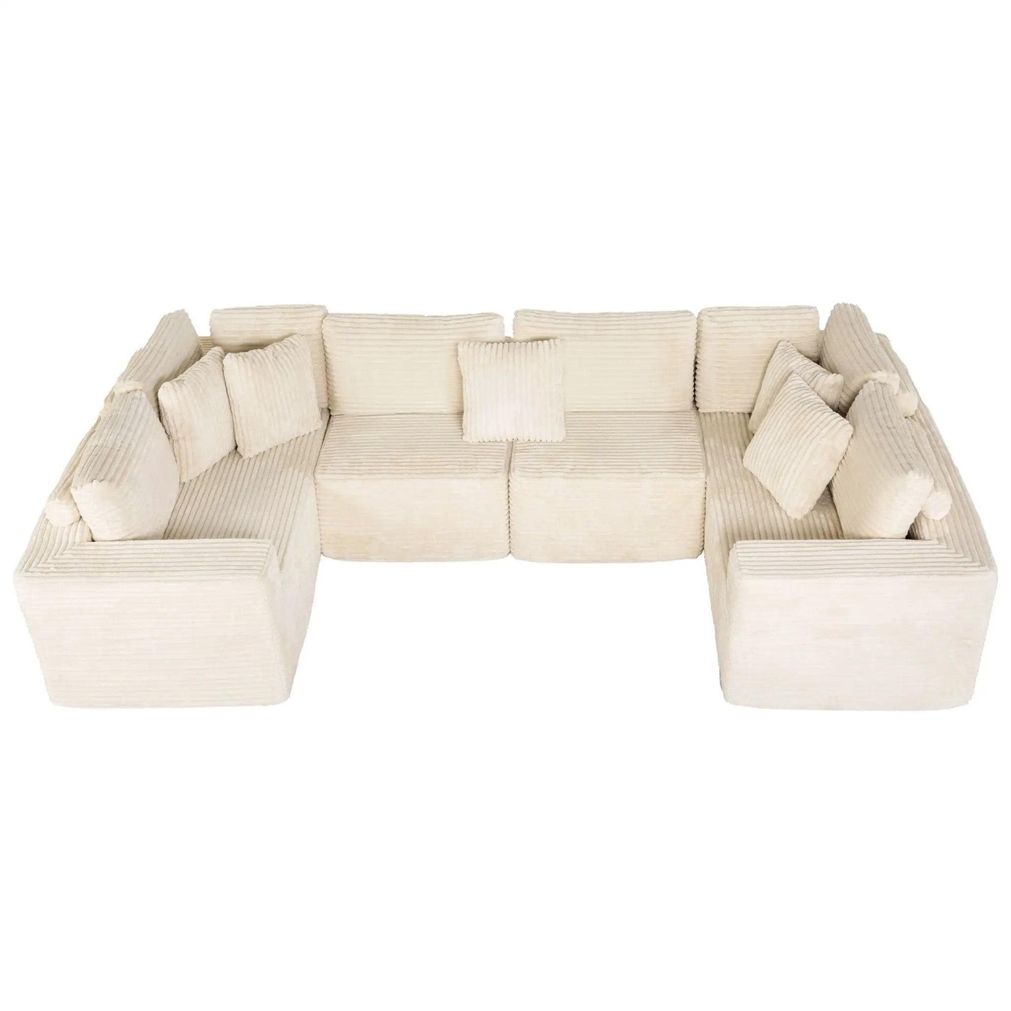 Modular U Shaped Sectional Sofa With Reversible Design by Unique Piece Furniture