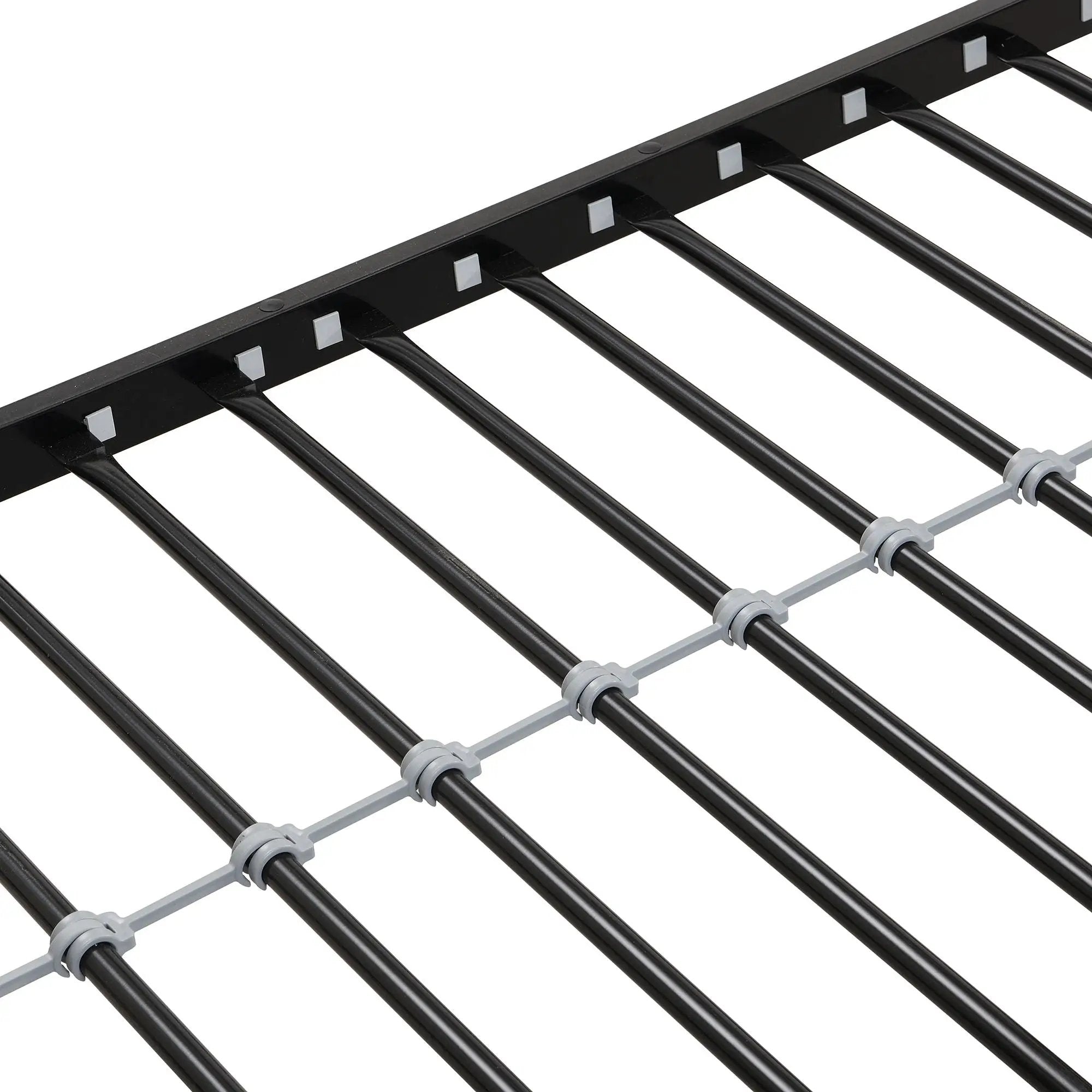 Modern Metal Bunk Bed With Side Ladders And Guardrail
