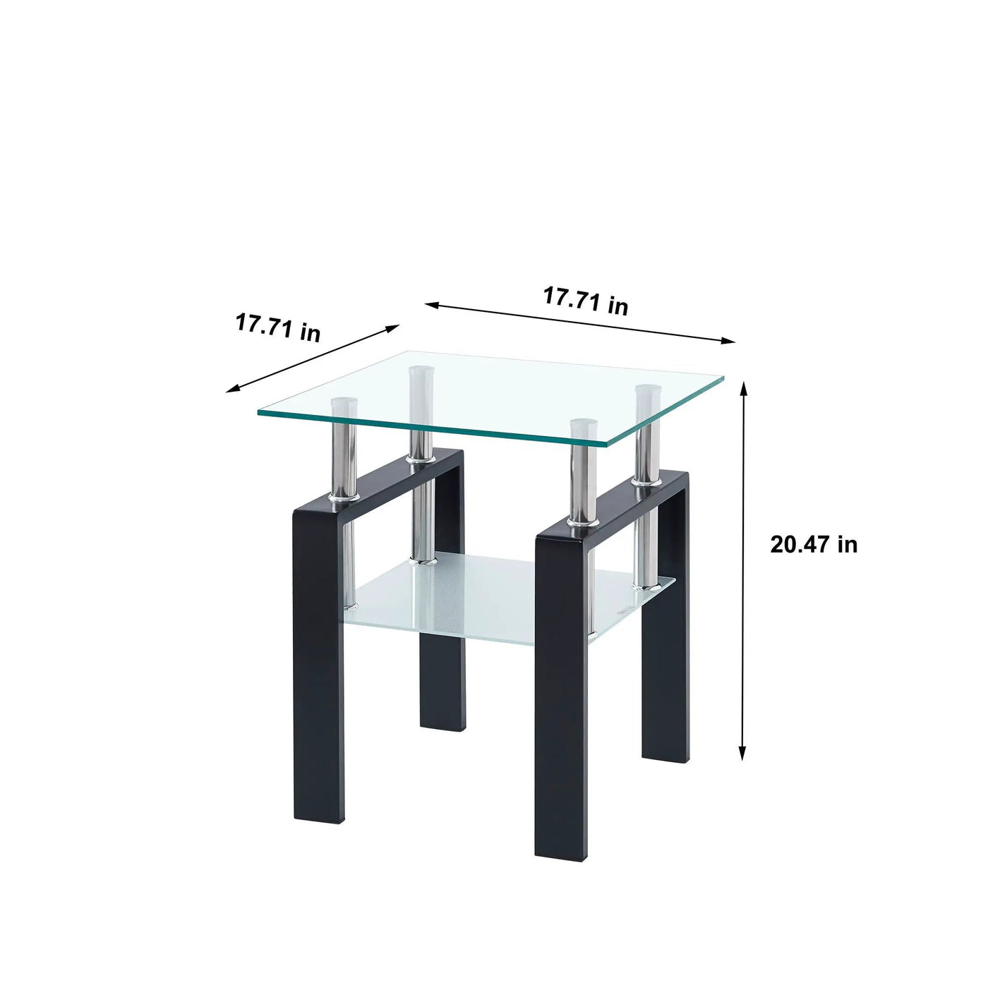 Luxury Modern Tempered Glass Coffee Table with 2 Layers by HouseOfZazla