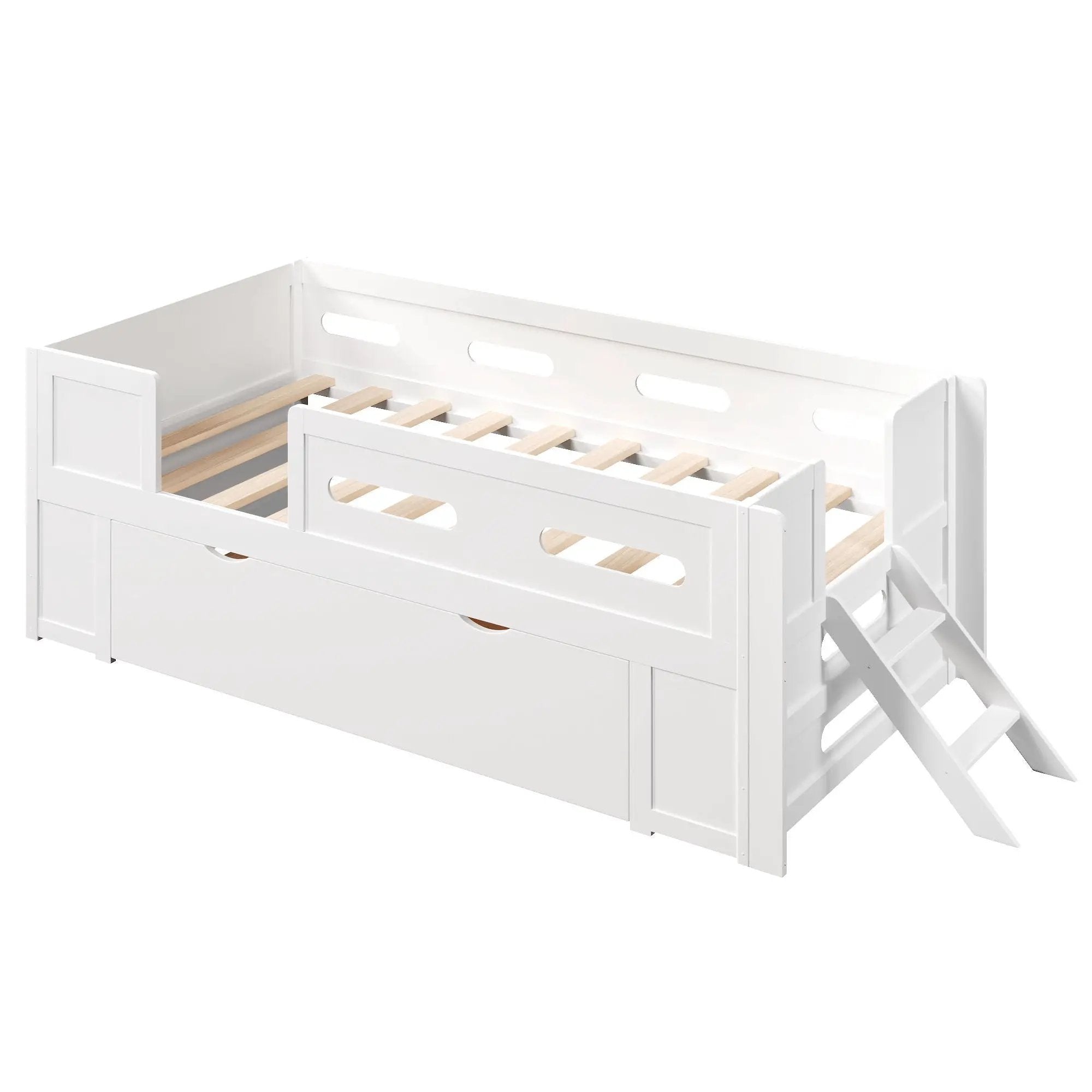 Platform Bed With Guardrail And Drawer by HouseOfZazla