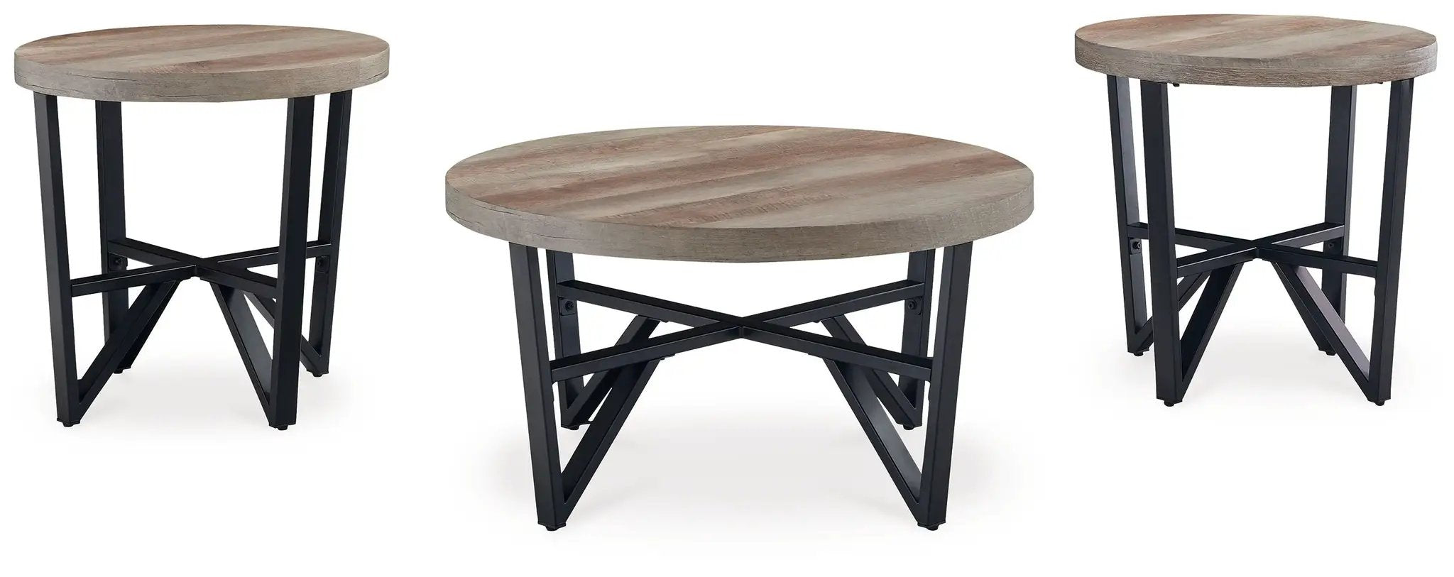 Deanlee - Occasional Table Set (Set of 3) - Grayish Brown / Black by Unique Piece Furniture