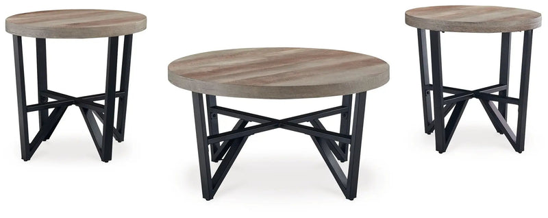 Deanlee - Occasional Table Set (Set of 3) - Grayish Brown / Black by Unique Piece Furniture
