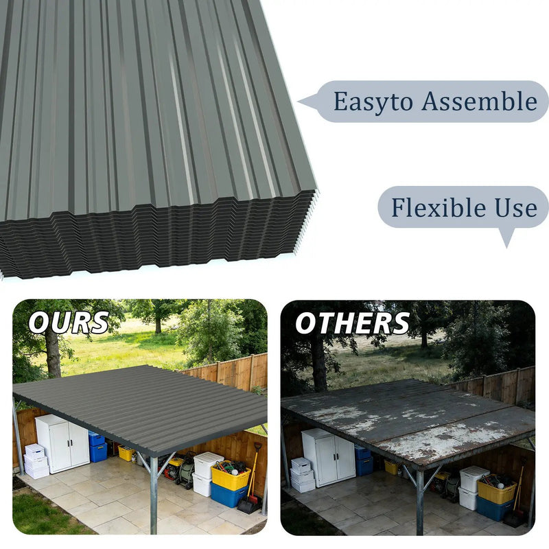 15 Pcs Heavy Duty Waterproof Metal Roofing Panels by HouseOfZazla