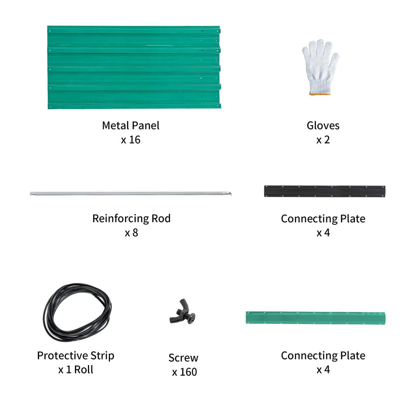 93.7" x 31.5" x 32.3" Raised Garden Bed Kit by HouseOfZazla