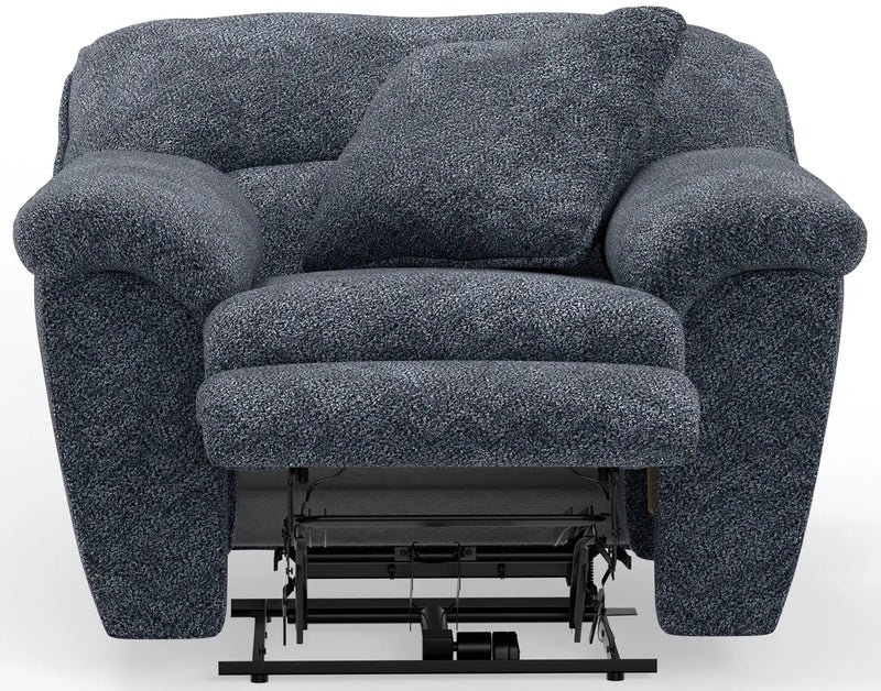 Paxon - Deep Seat Power Lay Flat Recliner With Power Adjustable Headrest - Smoke by Unique Piece Furniture