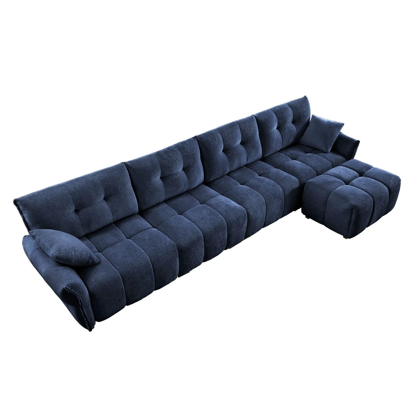 Sofa Set With Ottoman And Pillows, Textured, High Resilience Cushions by Unique Piece Furniture