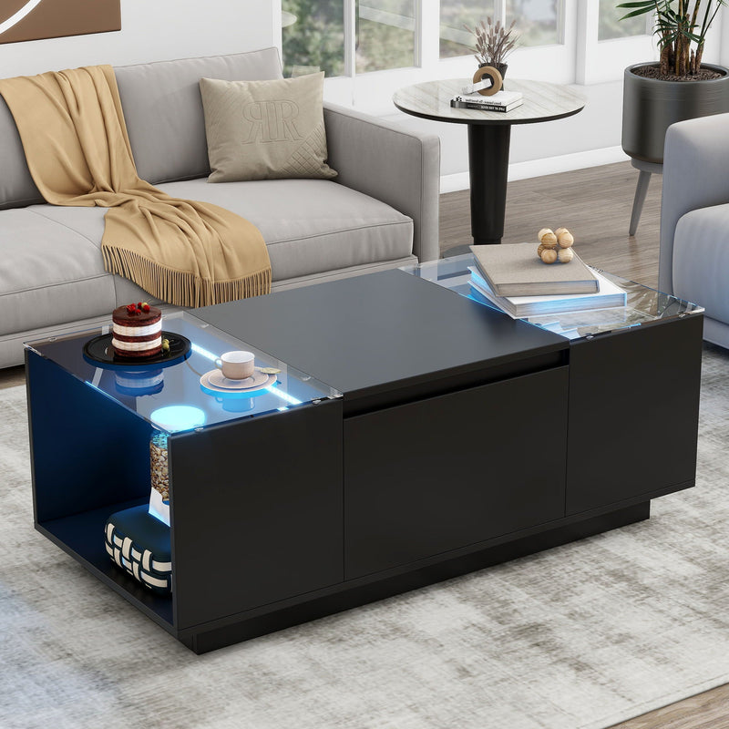 LED Coffee Table, Modern Center Table by HouseOfZazla