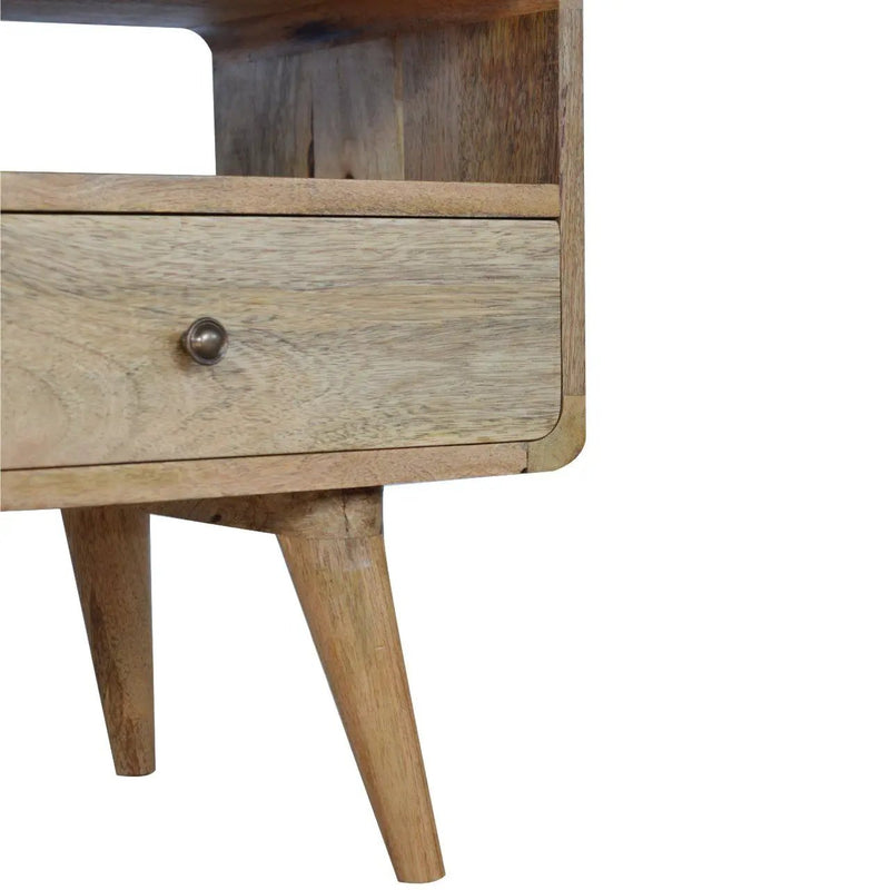 Solid Wood Curved Media Unit by Unique Piece Furniture