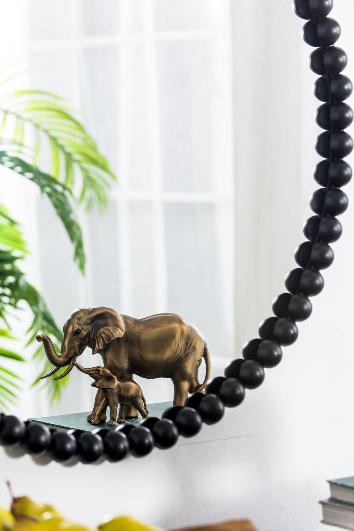 Circle Mirror With Metal Beaded Frame, photo 6 of 9