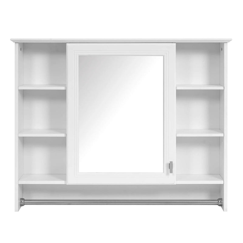 Modern Wall Mounted Mirror Cabinet With Adjustable Shelf, Soft Close Door, And Towel Bar by Unique Piece Furniture