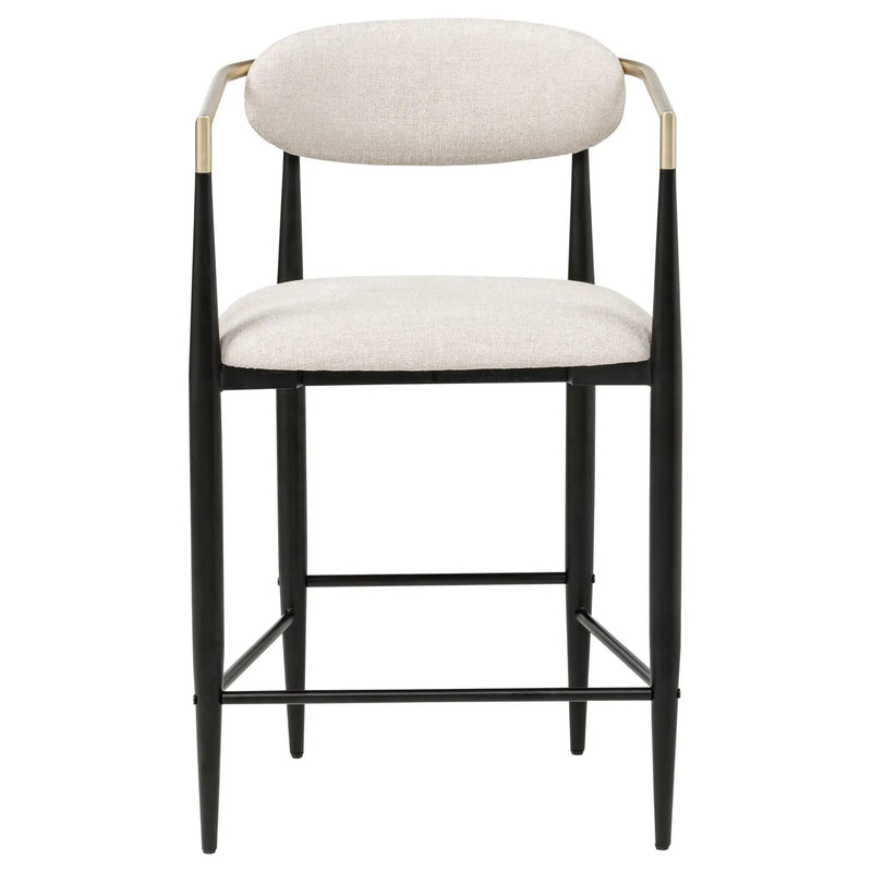 Tina Fabric Upholstered Counter Chair Beige (Set of 2) by Unique Piece Furniture