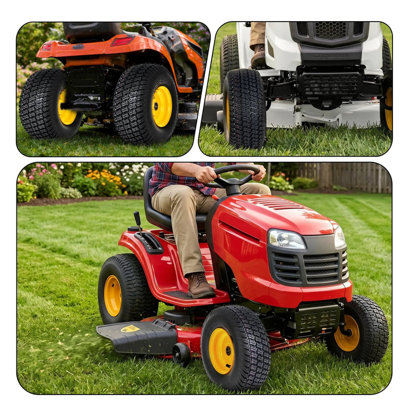 Set of 2 15x6.00-6 Lawn Mower Tires and Wheel Assembly by HouseOfZazla
