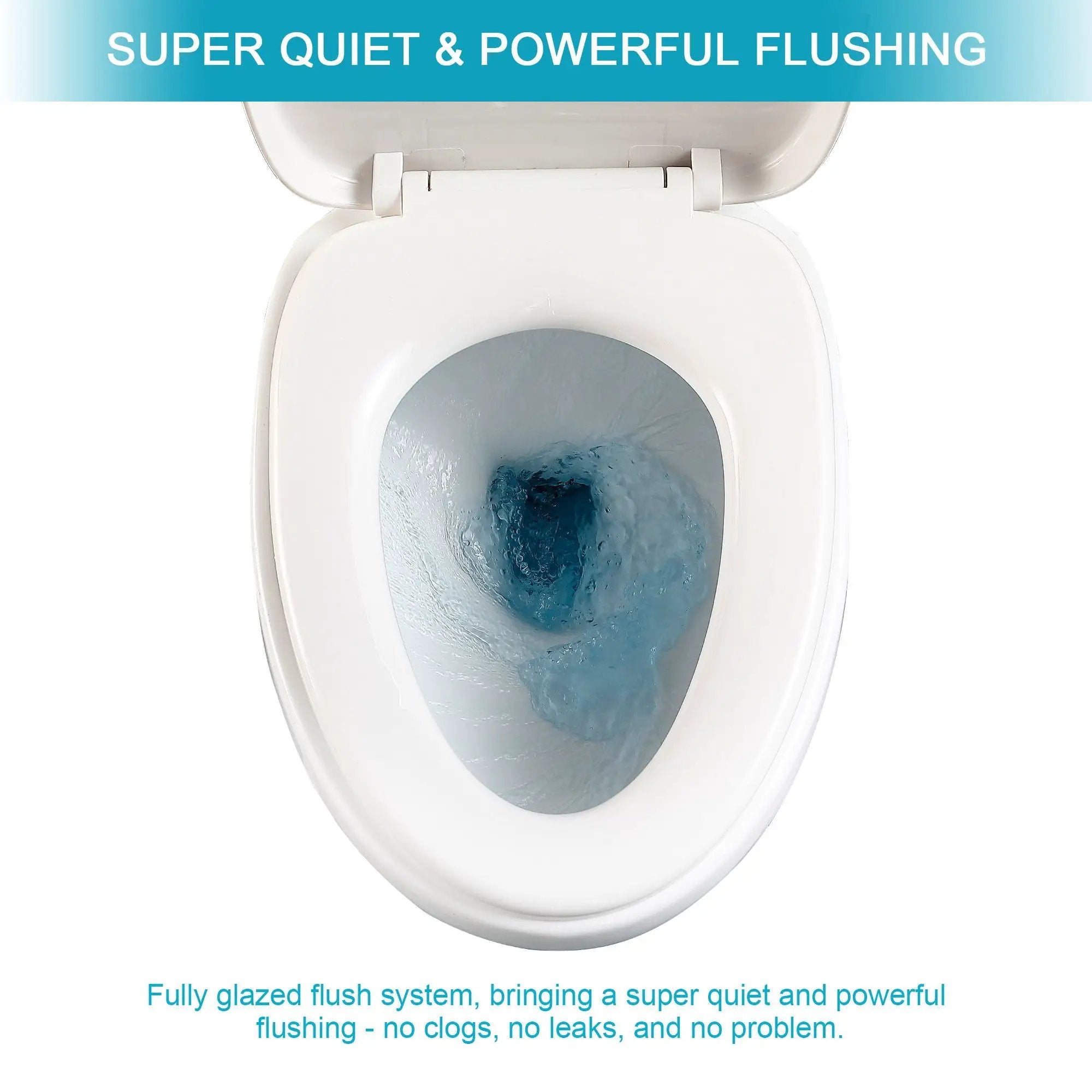 Modern Ceramic 1 Piece Toilet With Soft Closing Seat - White by HouseOfZazla