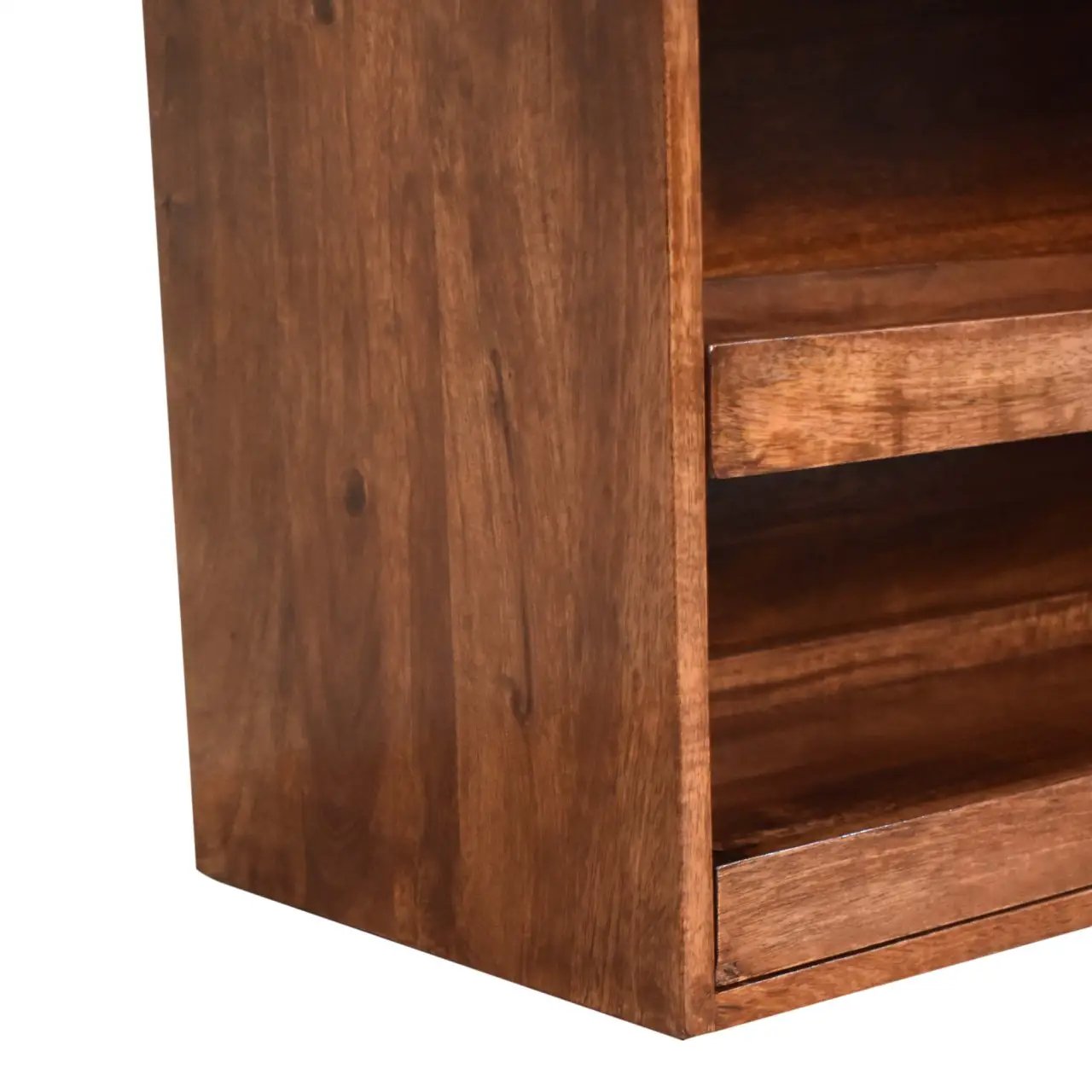 Solid Wood Buffalo Hide Pull Out Bench by HouseOfZazla