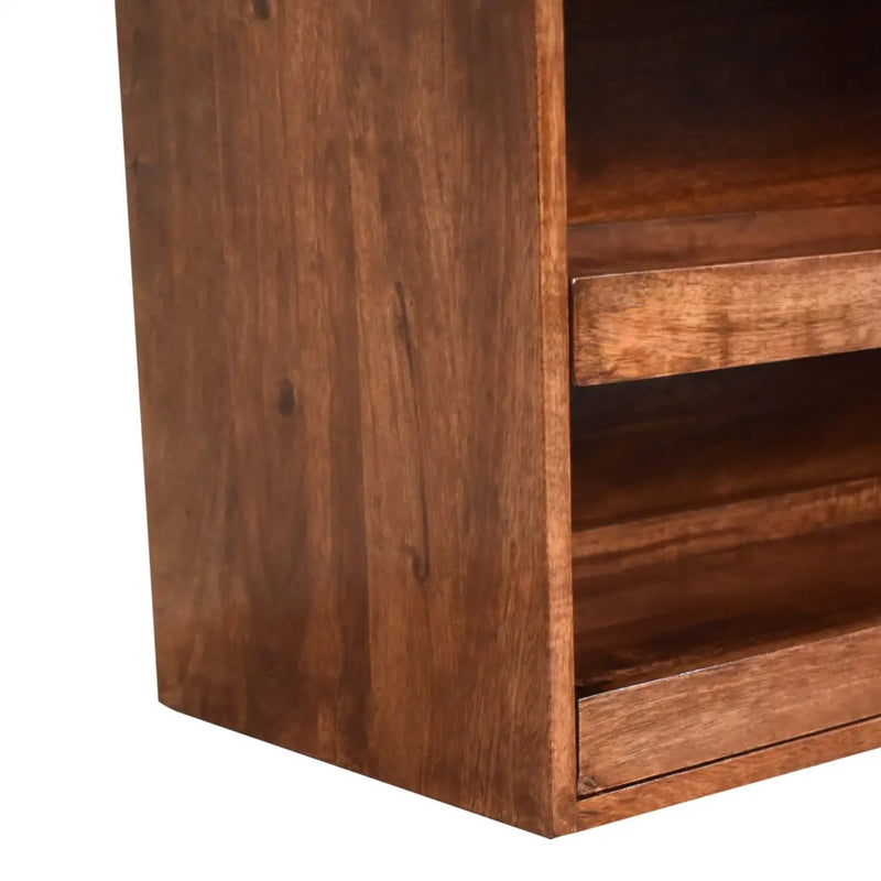 Solid Wood Buffalo Hide Pull Out Bench by HouseOfZazla