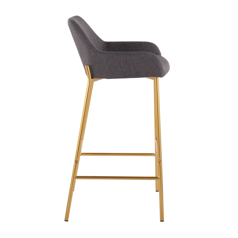 Daniella - Contemporary / Glam Fixed Height Bar Stool (Set of 2) by HouseOfZazla