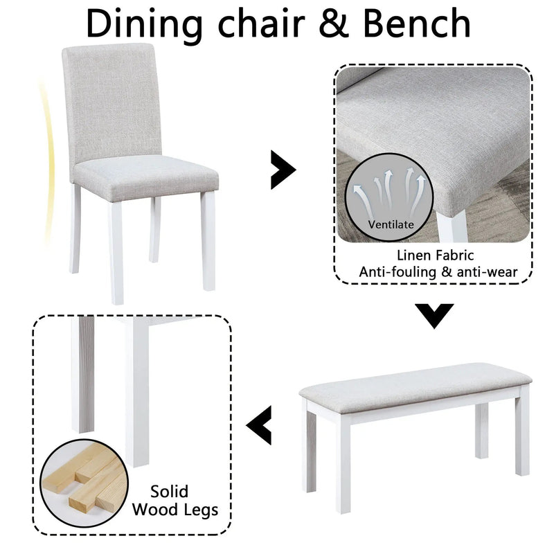 Dining Table Set With Crystal Decoration And Upholstered Chairs by Unique Piece Furniture