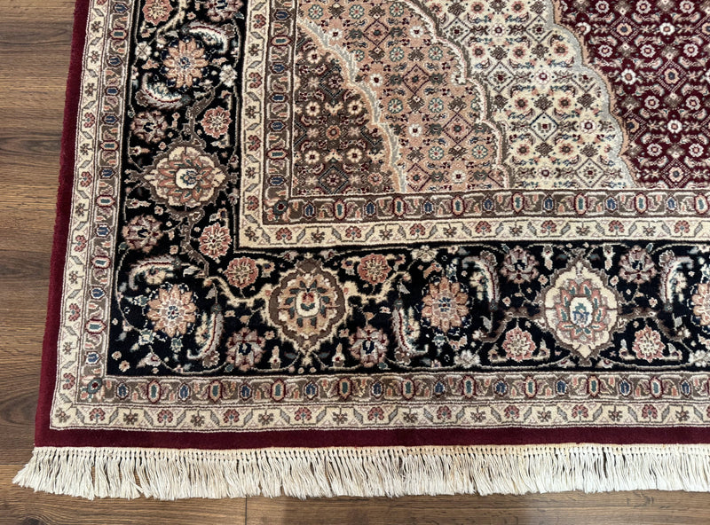Sino Persian Rug 8x10, Herati, Elegant Oriental Carpet, Dark Maroon by Jewel Rugs