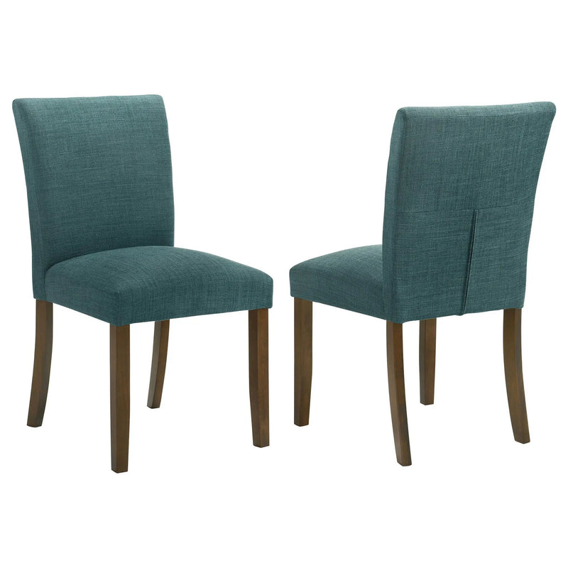 Paxton Upholstered Dining Side Chair Teal Blue (Set of 2) by Unique Piece Furniture