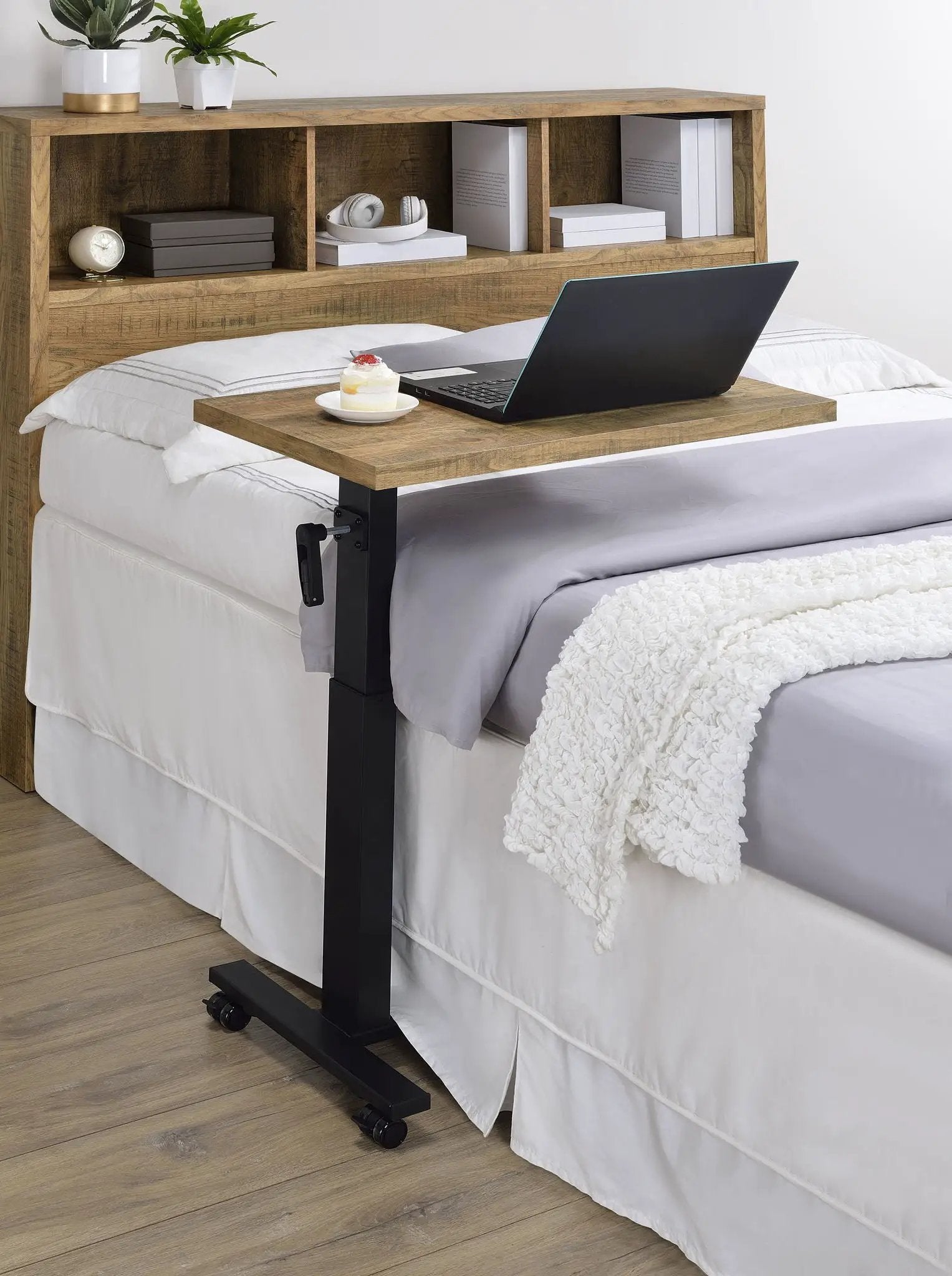 Westpark Height Adjustable Mobile Bedroom C-Table Mango by Unique Piece Furniture