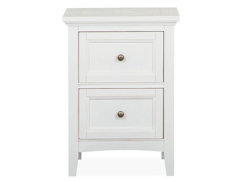 Heron Cove - Small Drawer Nightstand - Chalk White And Dovetail Gray by Unique Piece Furniture