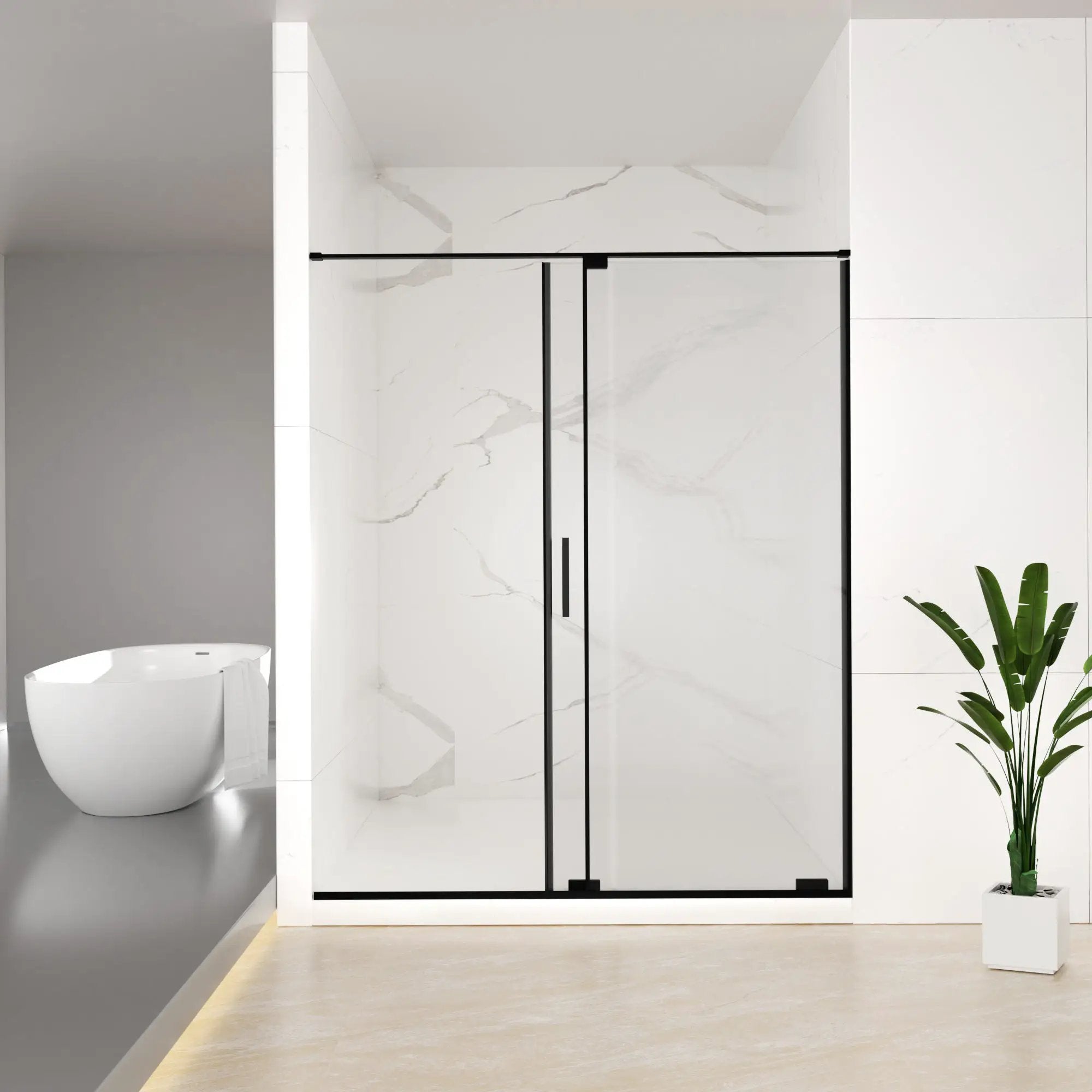 Semi-Frameless Sliding Shower Door by HouseOfZazla