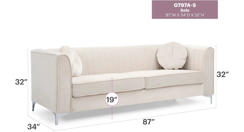 Delray - Micro Suede Sofa by HouseOfZazla