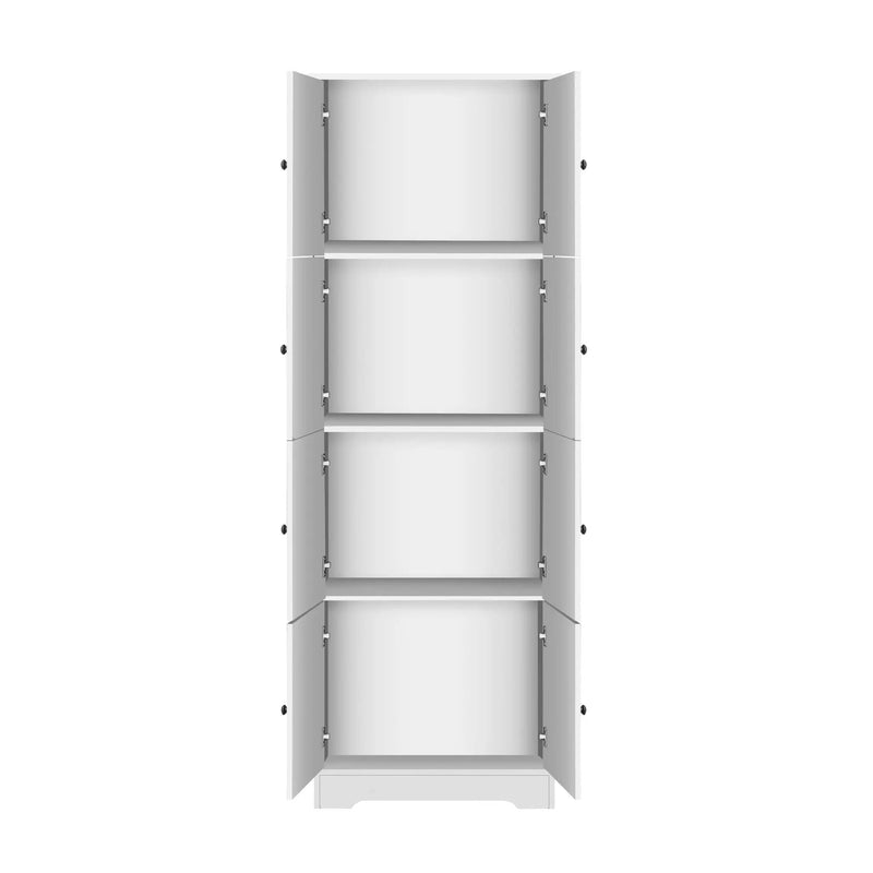 Tall Storage Cabinet With 8 Doors And 4 Shelves, Wall Storage Cabinet For Living Room, Kitchen, Office, Bedroom, Bathroom by HouseOfZazla