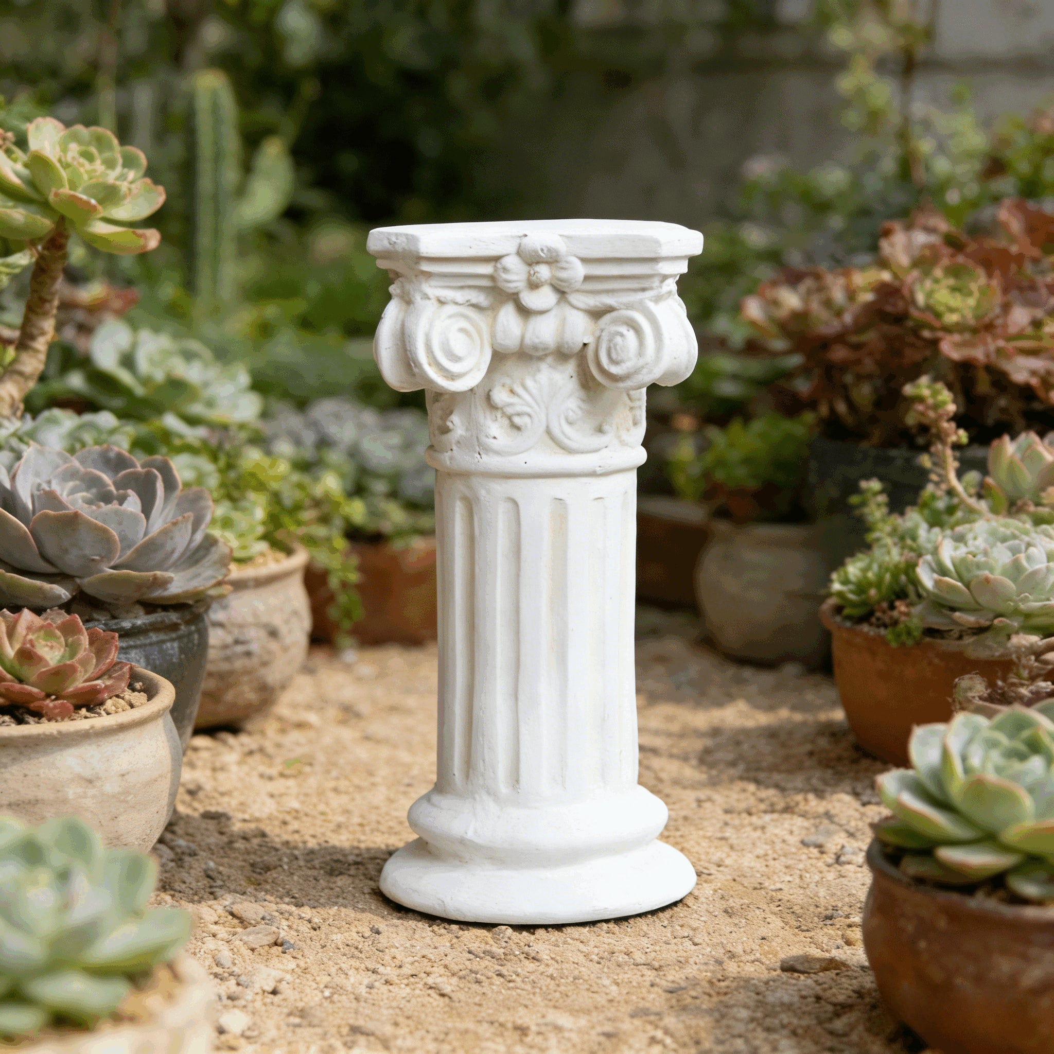 Garden Decorative Column, 15" Retro Elegant by HouseOfZazla