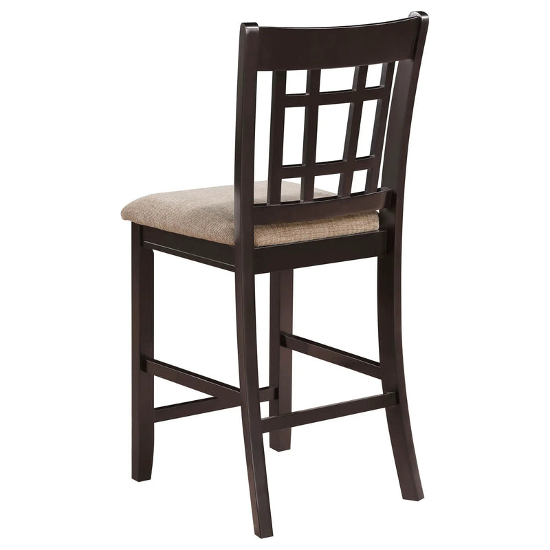 Lavon Wood Counter Height Dining Chair Tan and Espresso (Set of 2) by Unique Piece Furniture