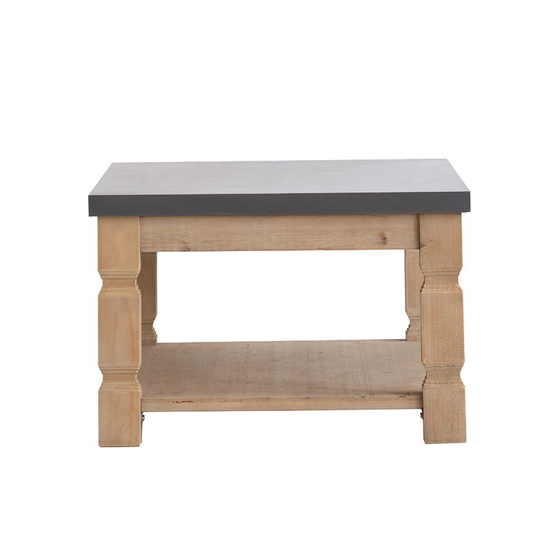 Rustic and Modern Console Table with Fir Wood & Veneer - Light Brown, photo 9 of 12