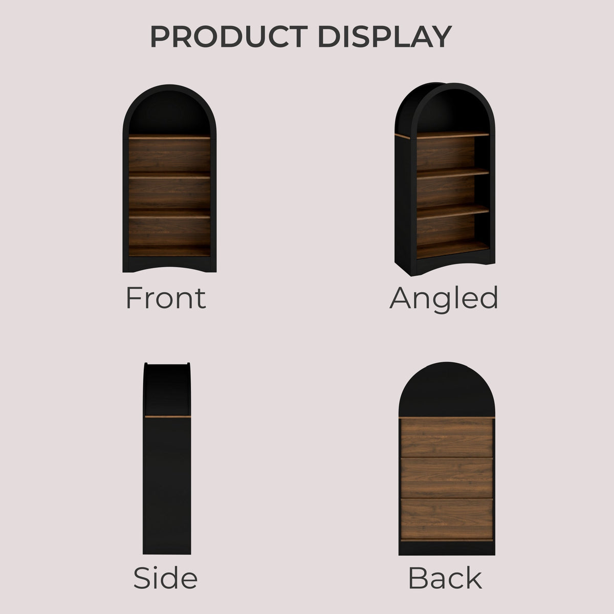 47" Freestanding Display Rack with Woodgrain Shelves, photo 8 of 10