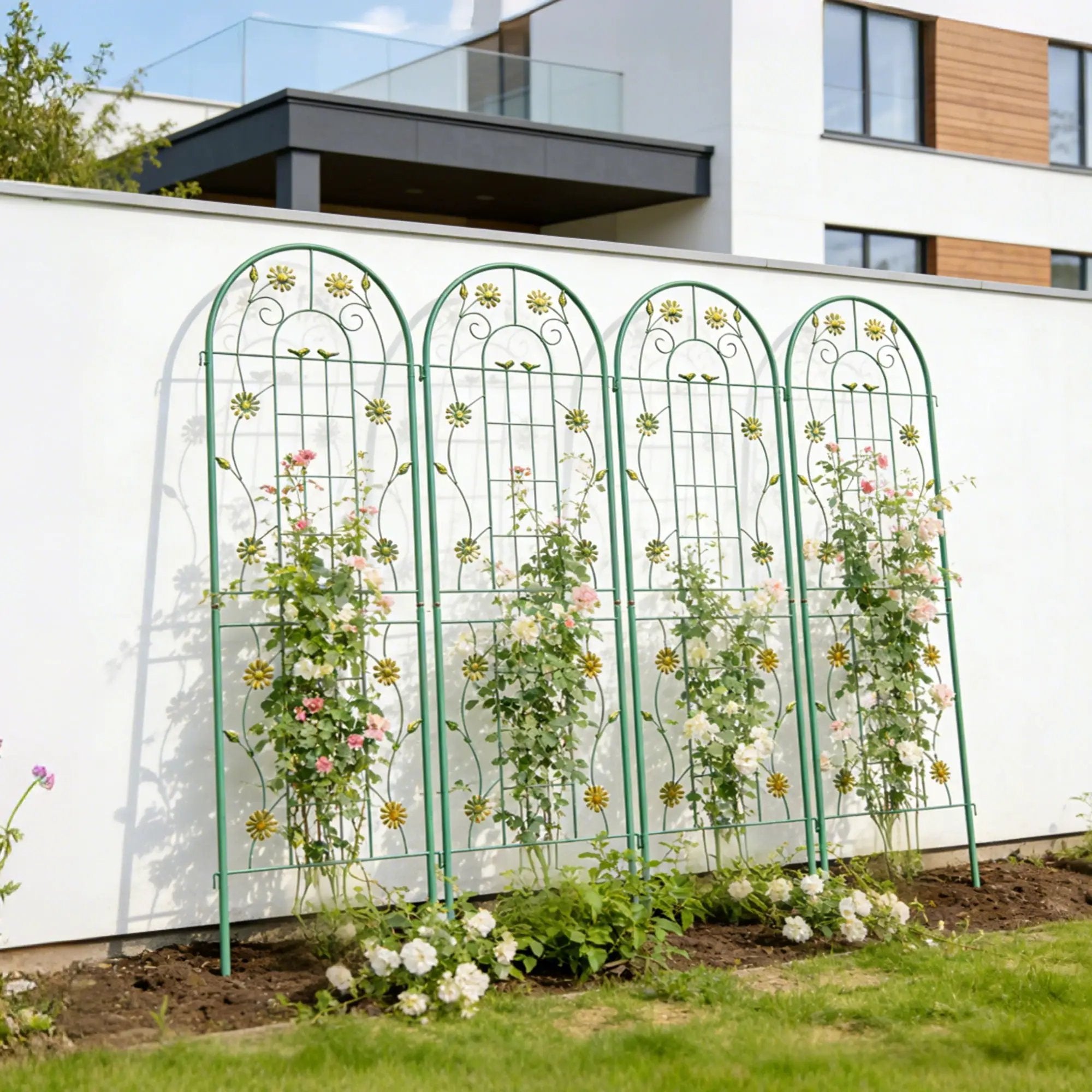 Metal Garden Trellis Rustproof Trellis For Climbing Plant Outdoor Flower Support by Unique Piece Furniture
