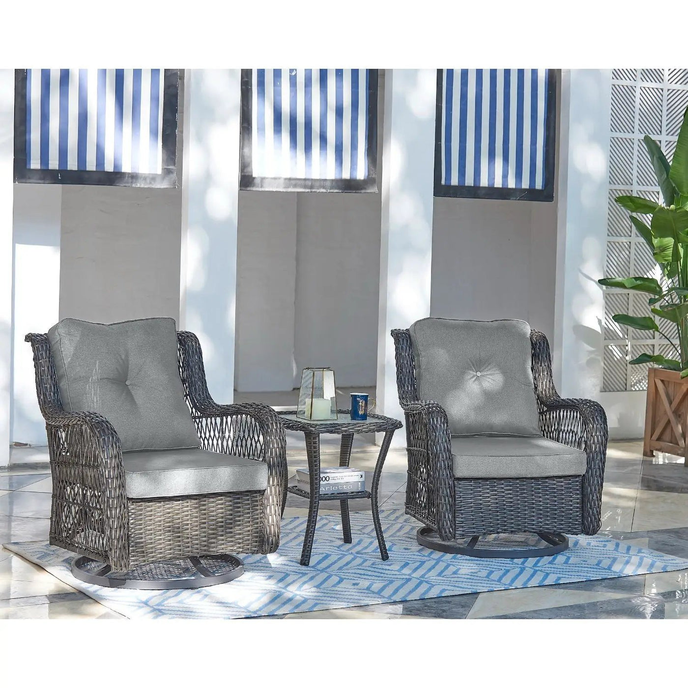 Fruttuo - 3 Piece Outdoor Patio Set by HouseOfZazla
