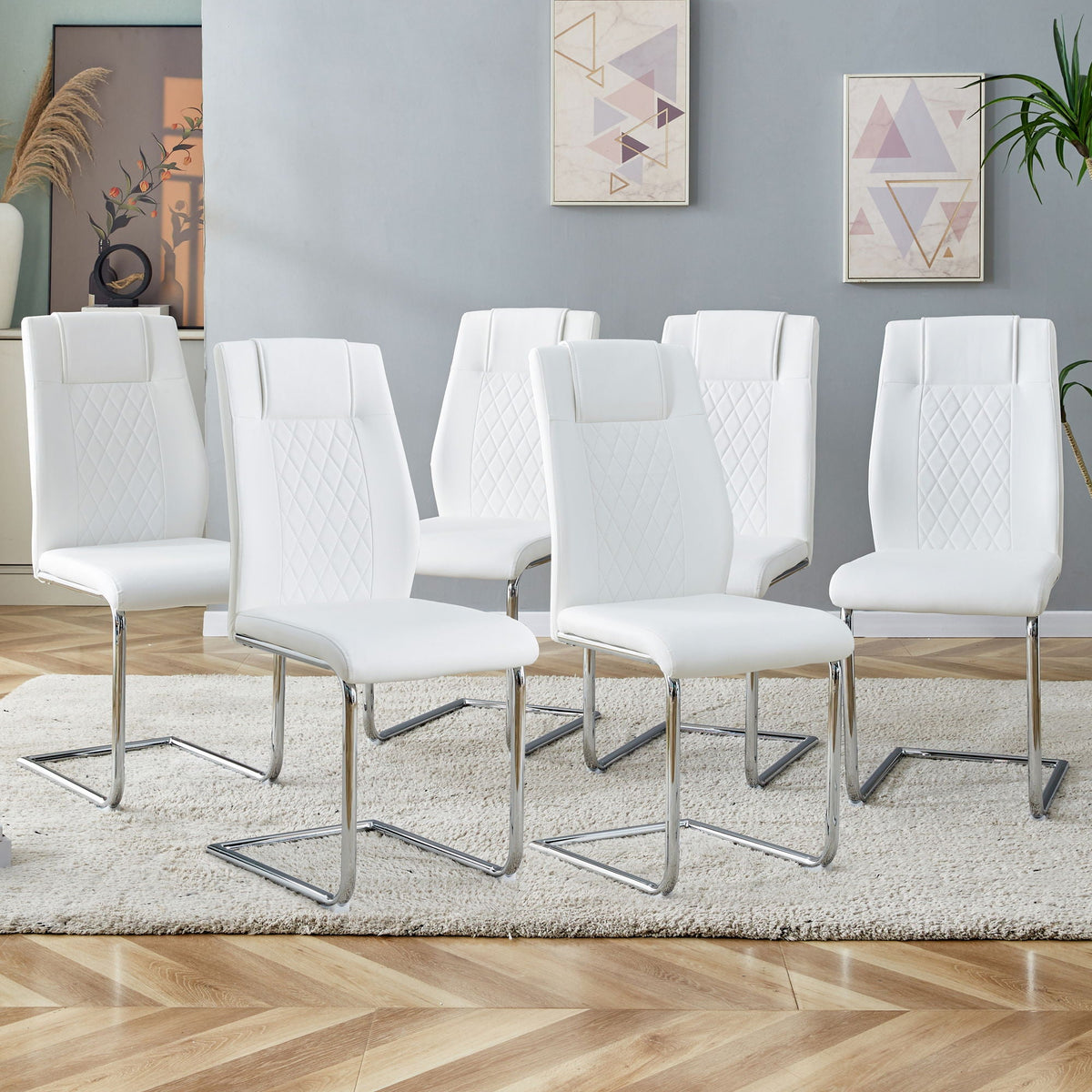 Modern Dining Chairs With Padded Seat, Metal Legs, photo 28 of 38