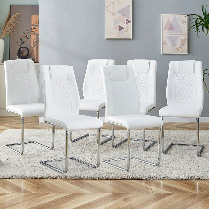 Modern Dining Chairs With Padded Seat, Metal Legs by Unique Piece Furniture