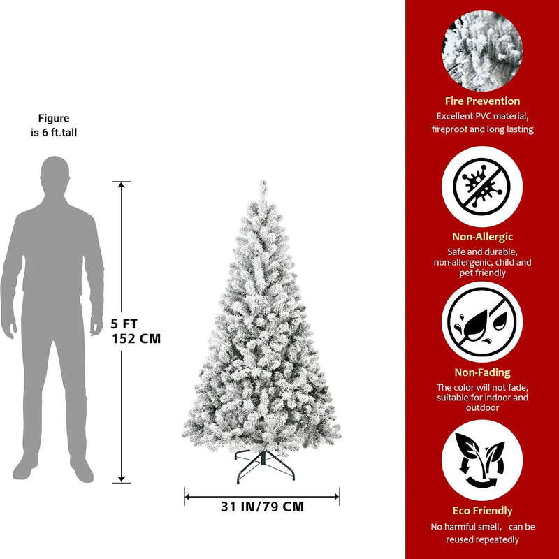 5FT Flocked Christmas Tree by HouseOfZazla