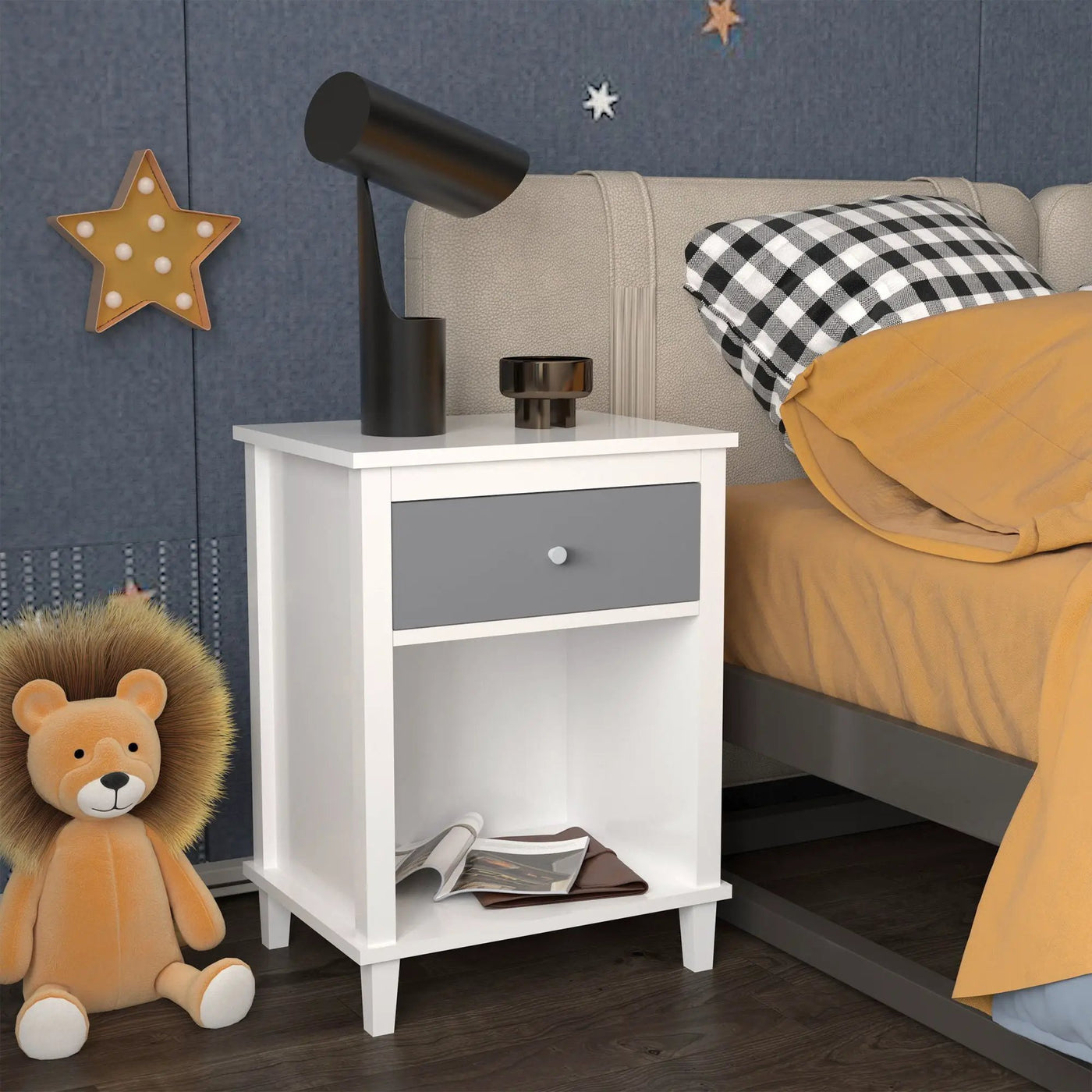 Nightstand With 1 Drawer 1 Shelf by Unique Piece Furniture