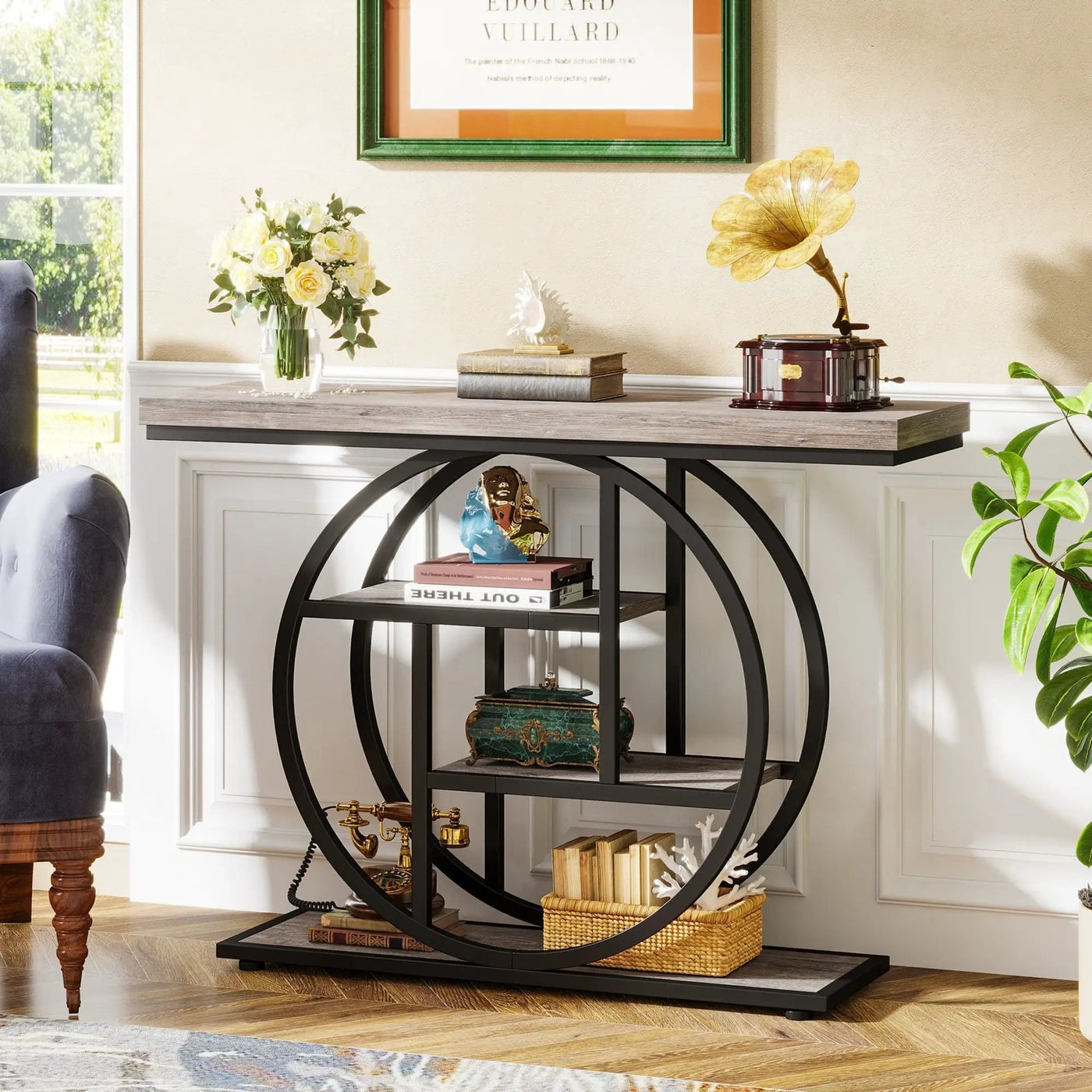 Console Table With 4 Tier Design For Living Hallway by HouseOfZazla