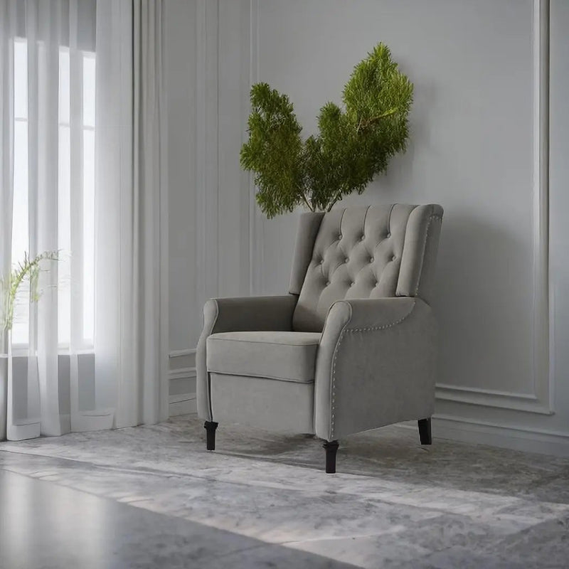 Brand New Recliner Sofa Cozy Soft Living Room Sofa Chair - Light Gray by HouseOfZazla