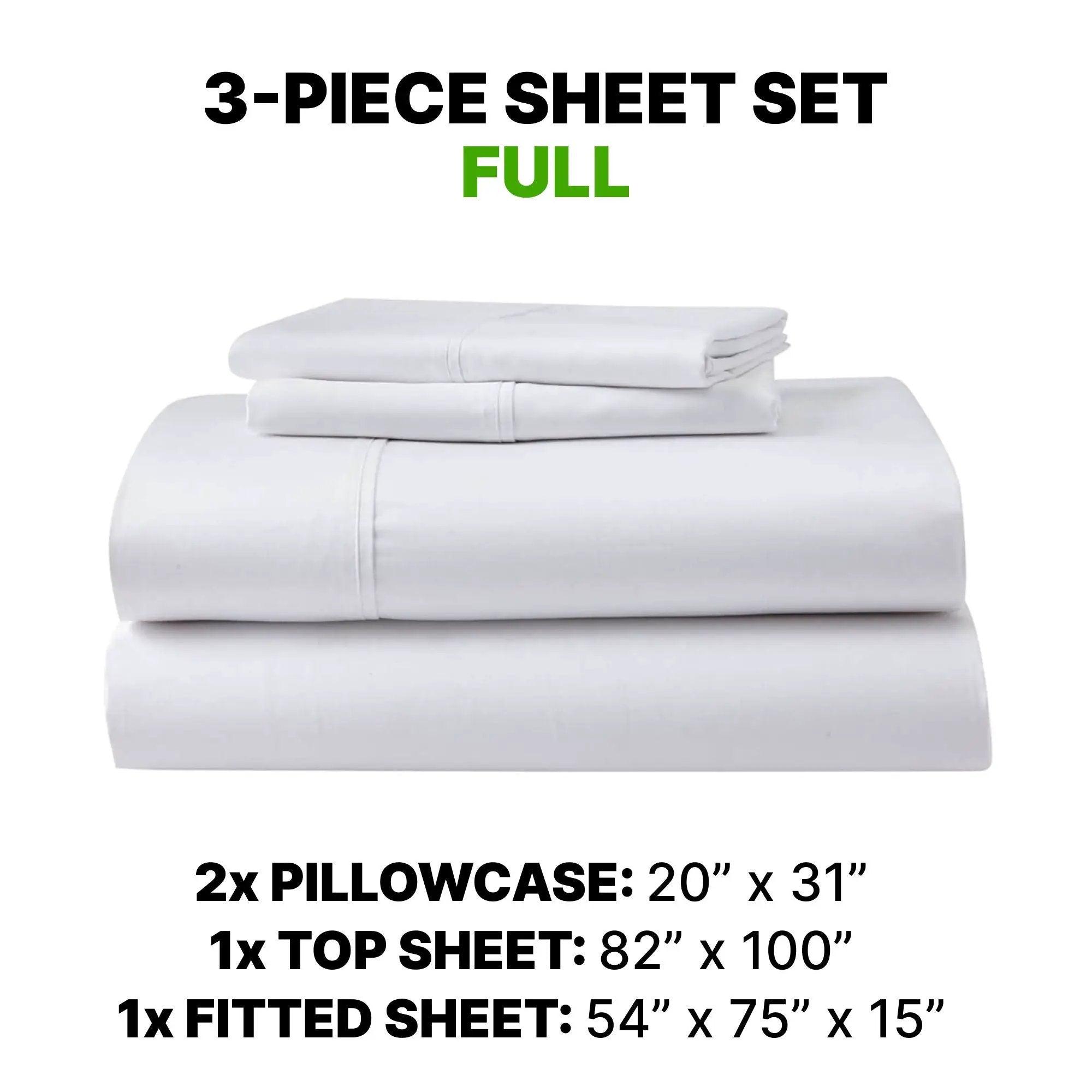 Sheet Set Luxurious Supima Cotton & TENCEL Blend with GhostGrip Bands by HouseOfZazla