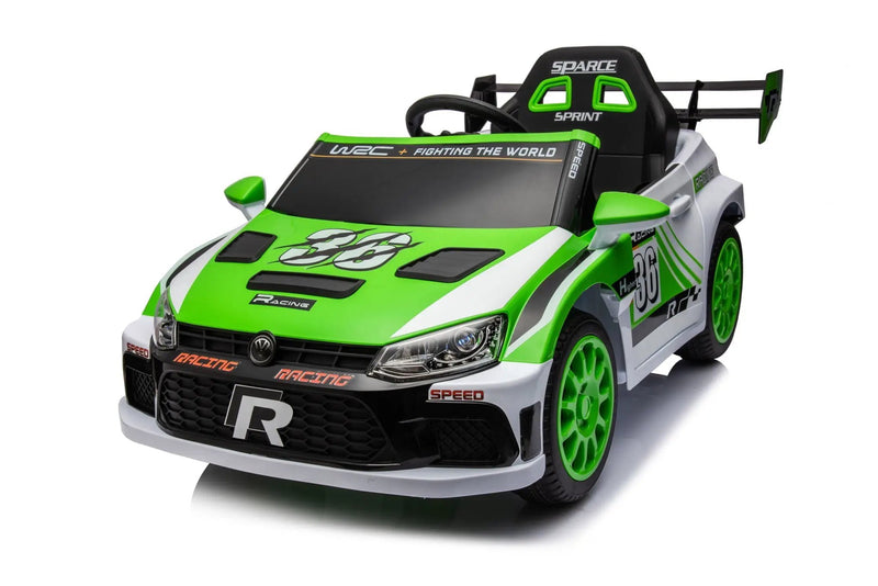 12V4A 20W*2 One Button Start, Forward And Backward, High And Low Speed, Music, Front Light, Power Display, Two Doors Can Open, 2.4G R / C, Seat Belt Four Wheel Absorber Kids Ride On Car by HouseOfZazla