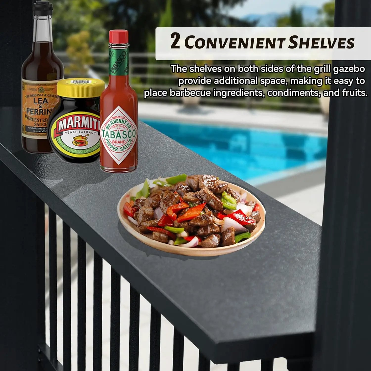 6.5x12FT Hardtop Grill Gazebo by HouseOfZazla
