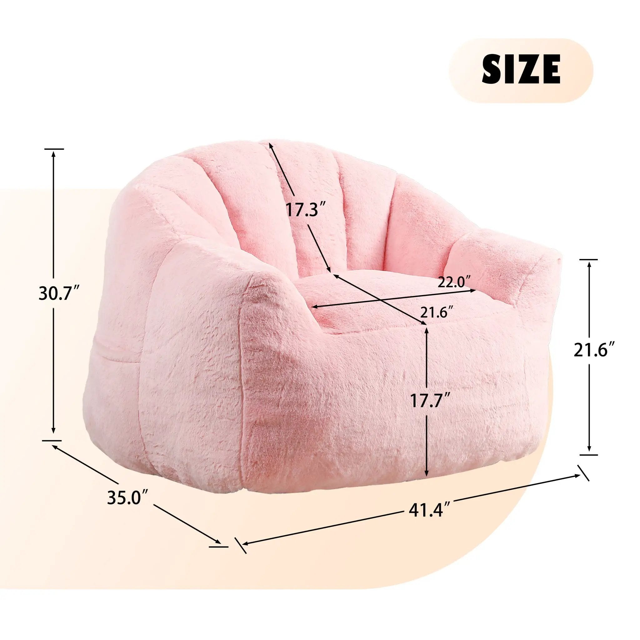 Beanbag Chair, Beanbag Sofa Chair With Armrests Stuffed High Density Foam by HouseOfZazla