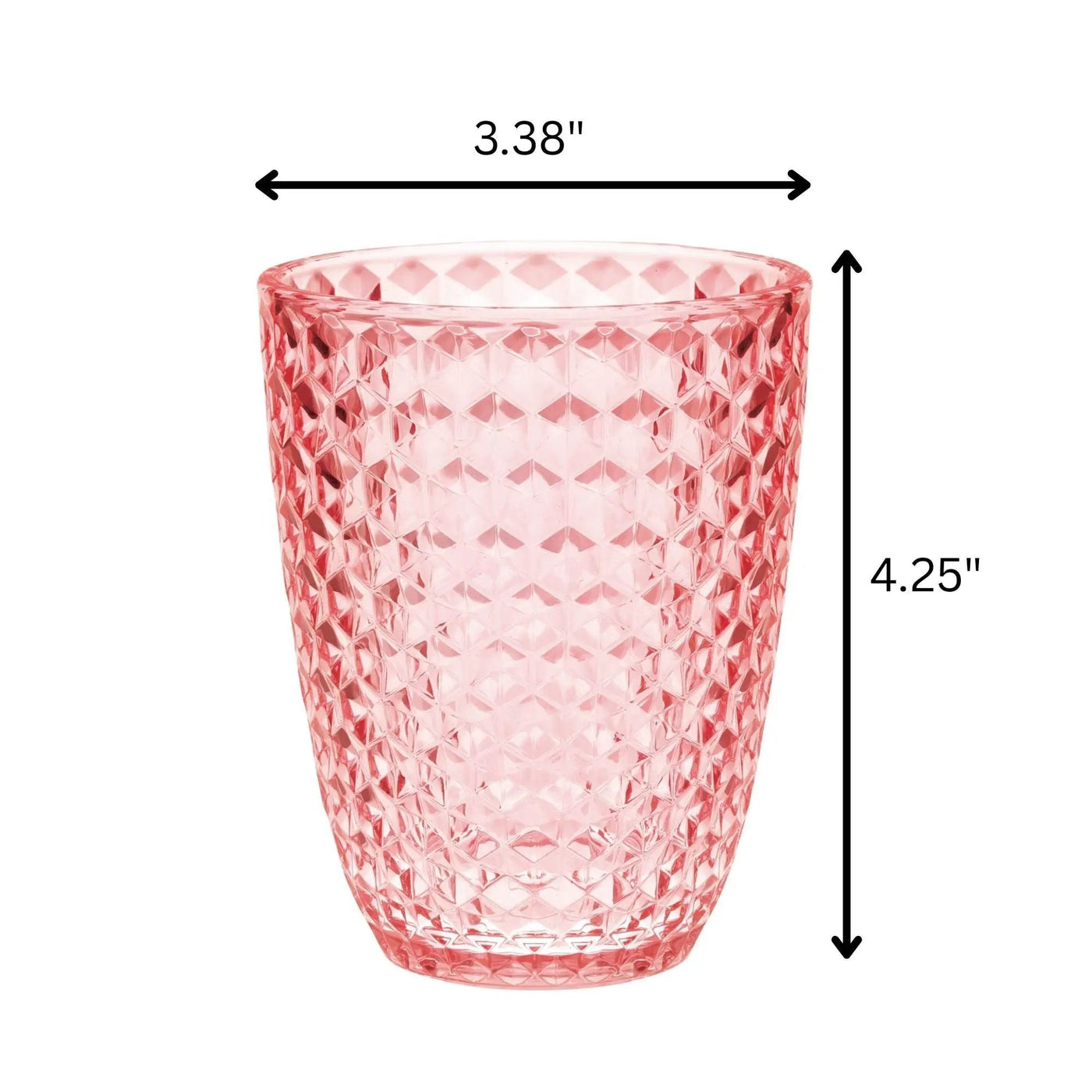 Leading Ware Diamond Cut Acrylic Glasses Drinking (Set of 4) by HouseOfZazla