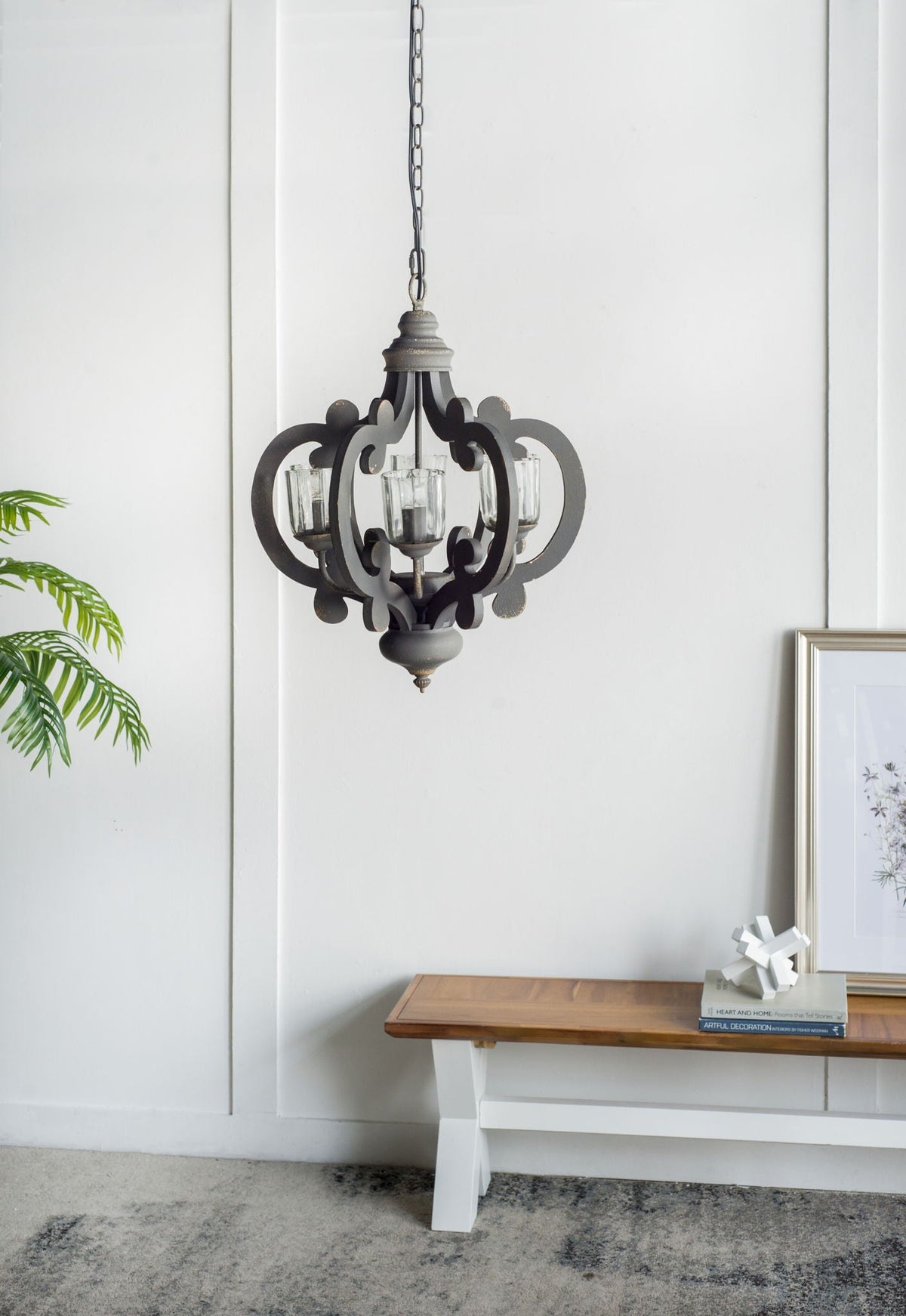 Farmhouse Chandelier with Adjustable Chain - Multiple Colors, photo 33 of 40