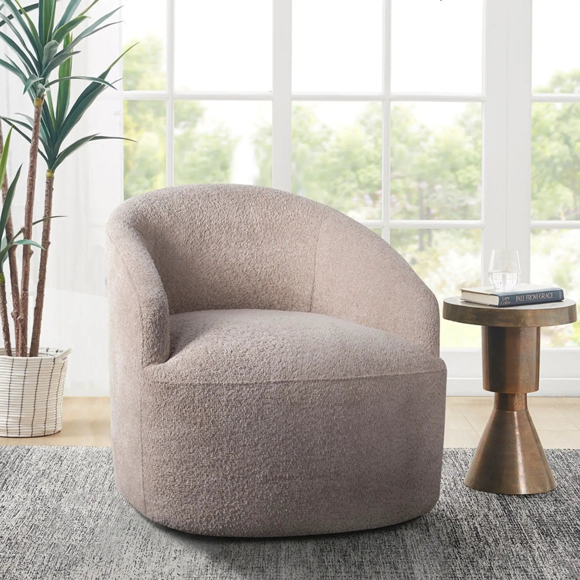 Upholstered 360 Degree Swivel Chair by Unique Piece Furniture